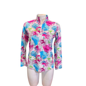 Women's IBKUL Long Sleeve Top XS Multi Floral